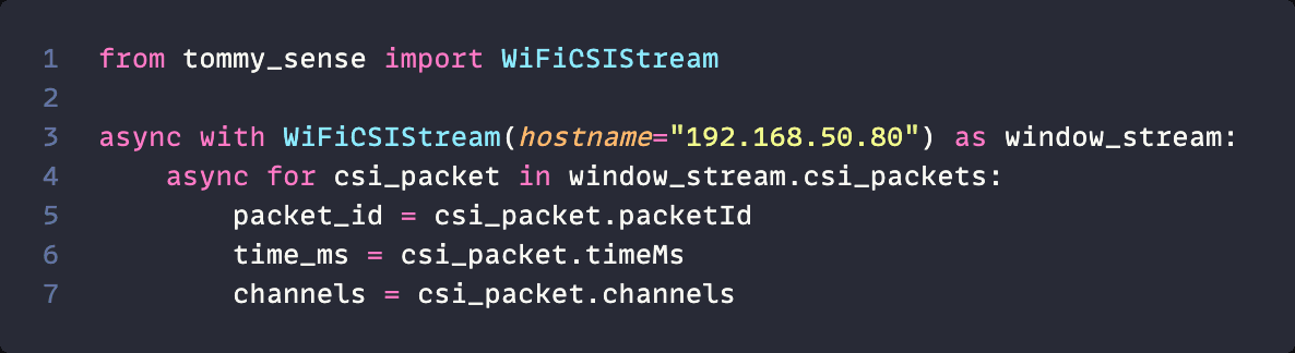 Real-time CSI Streaming
